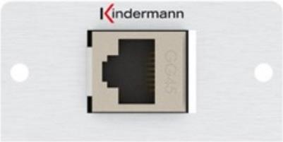 Kindermann Konnect 50 alu - Modulares Faceplate-Snap-In - GG45 (7444000424) von Kindermann