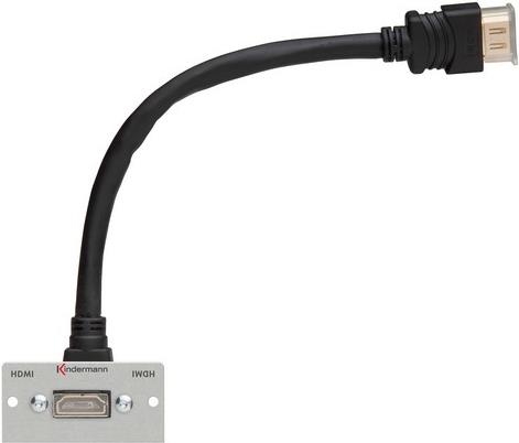 Kindermann Konnect 50 alu - Modulares Faceplate-Snap-In - HDMI Kindermann Konnect 50 alu - Modulares Faceplate-Snap-In - HDMI von Kindermann