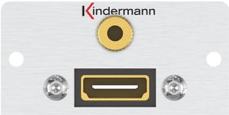 Kindermann Konnect 50 alu - Modulares Faceplate-Snap-In - Mini-Phone Stereo 3,5 mm, HDMI von Kindermann
