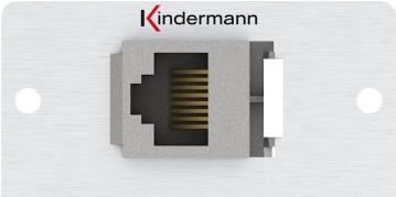 Kindermann Konnect 50 alu - Modulares Faceplate-Snap-In - RJ-45 (7444000423) von Kindermann