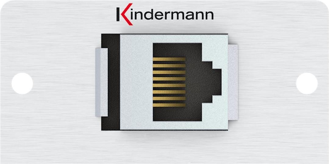 Kindermann Konnect 50 alu - Modulares Faceplate-Snap-In - RJ-45 (7444000827) von Kindermann