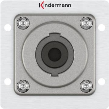 Kindermann Konnect 50 alu - Modulares Faceplate-Snap-In - Speakon (4-polig) (7444000413) von Kindermann