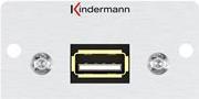 Kindermann Konnect 50 alu - Modulares Faceplate-Snap-In - USB 2.0 Type A von Kindermann