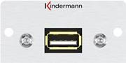 Kindermann Konnect 50 alu - Modulares Faceplate-Snap-In - USB 2.0 Type A Kindermann Konnect 50 alu - Modulares Faceplate-Snap-In - USB 2.0 Type A von Kindermann