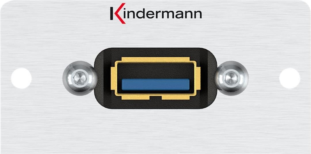 Kindermann Konnect 50 alu - Modulares Faceplate-Snap-In - USB 3.0 Type A (7444000828) von Kindermann
