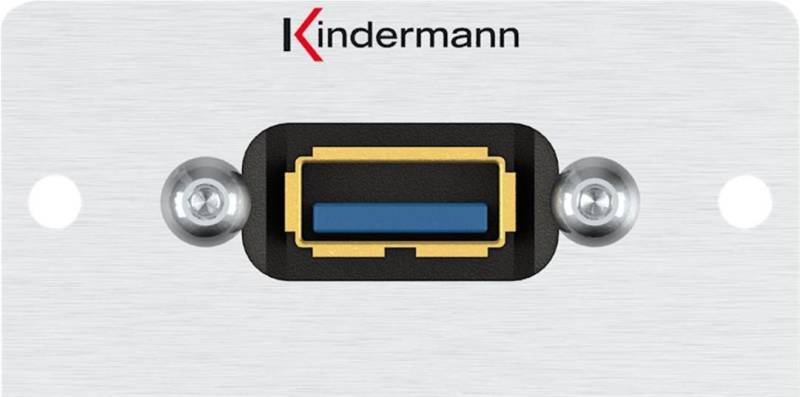 Kindermann Konnect 50 alu - Modulares Faceplate-Snap-In - USB 3.0 Type A (7444000828) von Kindermann