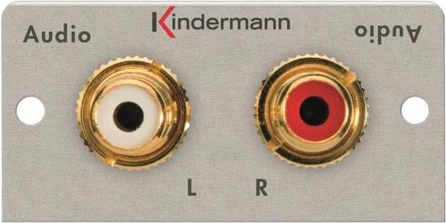 Kindermann Konnect 50 steel - Audio L/R - Modulares Faceplate-Snap-In - RCA X 2 (7451000510) von Kindermann