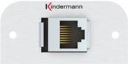 Kindermann Konnect 54 alu - Modulares Faceplate-Snap-In - RJ-45 (7441000527) von Kindermann