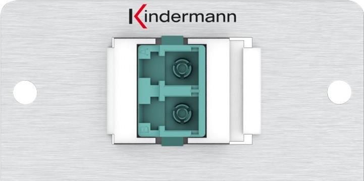 Kindermann Konnect alu 50 - Modulares Faceplate-Snap-In - LC x 2 (7444000558) von Kindermann