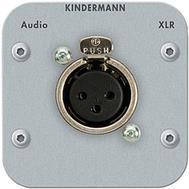 Kindermann XLR 3 pol. 7441-412 54x54 mit Lötanschlussbuchse (7441000412) von Kindermann