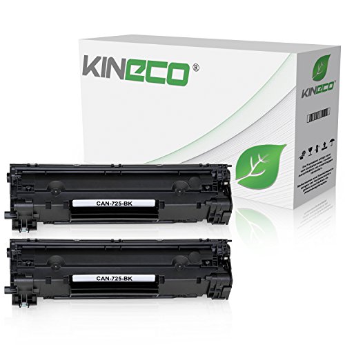 2 Toner kompatibel mit Canon 725 für Canon I-sensy LBP-6000, LBP-6020, LBP-6030, MF-3010 - 3484B002 - Schwarz je 2.100 Seiten von Kineco