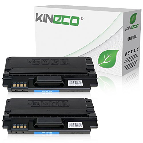 2 Toner kompatibel mit Samsung ML-1630, MLD-1630A/ELS ML-1630W SCX-4500W - Schwarz je 3.000 Seiten von Kineco