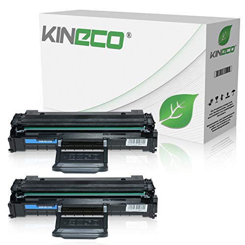2 Toner kompatibel mit Samsung ML-1640 ML1640 ML-2240 ML-2241, ML-1641, ML-1645 - MLT-D1082S/ELS - Schwarz je 1.500 Seiten von Kineco