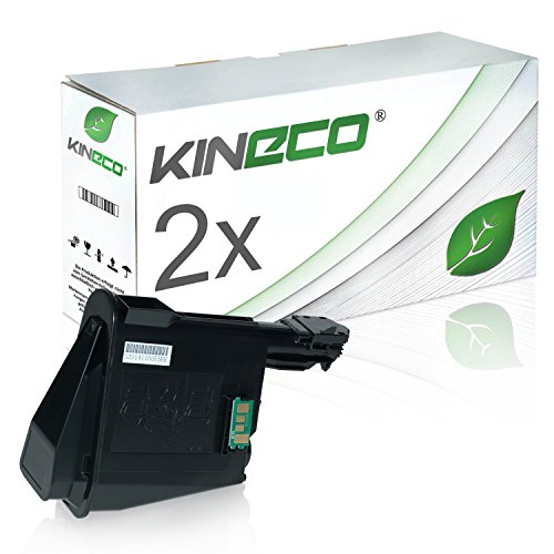 2 Toner kompatibel mit TK-1115 für Kyocera Ecosys FS-1041, FS-1220MFP, FS-1320MFP - 1T02M50NL0 - Schwarz je 1.600 Seiten von Kineco