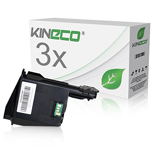 3 Toner kompatibel mit Kyocera TK1125 FS-1061DN 1325 MFP - 1T02M70NL0 - Schwarz je 2.100 Seiten von Kineco