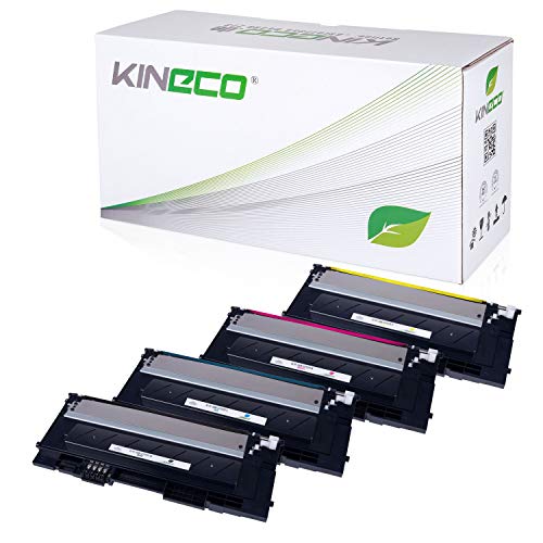 4 Toner kompatibel mit CLP-320 für Samsung CLP-325, CLX-3180, CLX-3185 - Schwarz 1.500 Seiten, Color je 1.000 Seiten von Kineco