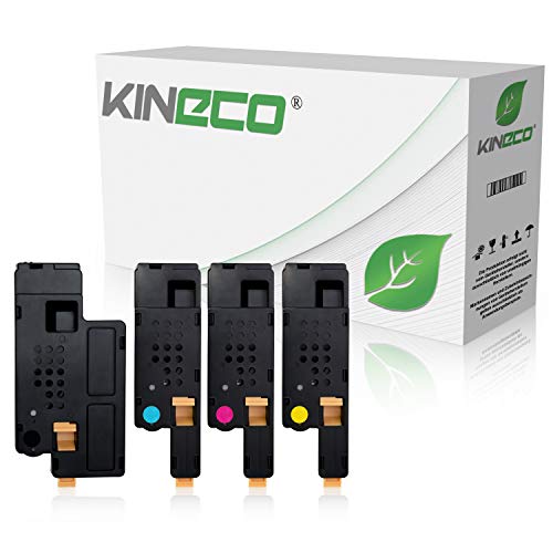 4 Toner kompatibel mit Epson Aculaser C1700 C1750 N W Series CX17 NF WF - C13 S050614 S050613 S050612 S050611 - Schwarz 2.000 Seiten, Color 1.400 Seiten von Kineco