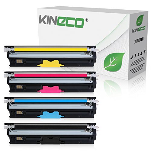 4 Toner kompatibel mit Konica Minolta Magicolor 1600 W 1650 EN D DT 1680 1690 MF A0V301H A0V30HH A0V30CH A0V306H - Schwarz 2.500 Seiten, Color je 2.500 Seiten von Kineco