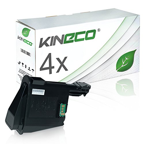 4 Toner kompatibel mit Kyocera TK1115 für Kyocera Ecosys FS-1041, Ecosys FS-1220MFP, Ecosys FS-1320MFP - 1T02M50NL0 - Schwarz je 1.600 Seiten von Kineco