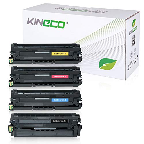 4 Toner kompatibel mit Samsung CLP-680ND, CLP-680DW/SEE, CLP-680 Series, CLX-6260FR FW ND - Schwarz je 6.000 Seiten, Color je 3.500 Seiten von Kineco