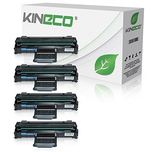 4 Toner kompatibel mit Samsung ML-1640 ML1640 ML-2240 ML-2241, ML-1641, ML-1645 - MLT-D1082S/ELS - Schwarz je 1.500 Seiten von Kineco