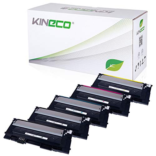 5 Toner kompatibel mit CLP-320 für Samsung CLP-325, CLX-3180, CLX-3185 - Schwarz je 1.500 Seiten, Color je 1.000 Seiten von Kineco