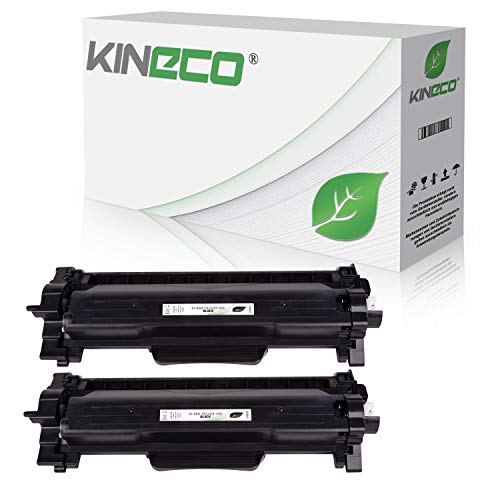 Kineco 2 Toner XXL ersetzt Brother TN2420 TN2410 Doppelpack 2X 6.000 Seiten für Brother HL-L2350DW HL-L2370DN HL-L2375DW HL-L2310D MFC-L2710DW von Kineco