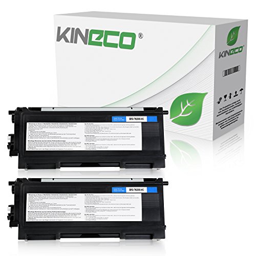 Kineco 2 Toner kompatibel für Brother TN-2000 TN2000 für Brother HL-2030, HL-2040, HL-2050, MFC-7820N, MFC-7420, DCP-7010L, Fax 2825 - Schwarz je 3.500 Seiten von Kineco