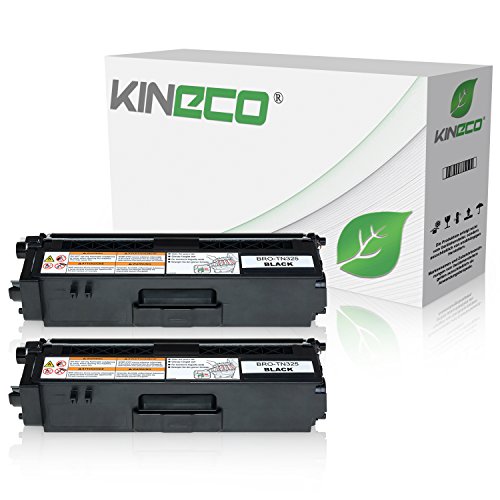 Kineco 2 Toner kompatibel für Brother TN-325 für Brother HL-4140CN, DCP-9055CDN, DCP-9270, HL-4150, HL-4570, MFC-9460CDW, MFC-9970, MFC-9560 - TN-325BK - Schwarz je 4.000 Seiten von Kineco