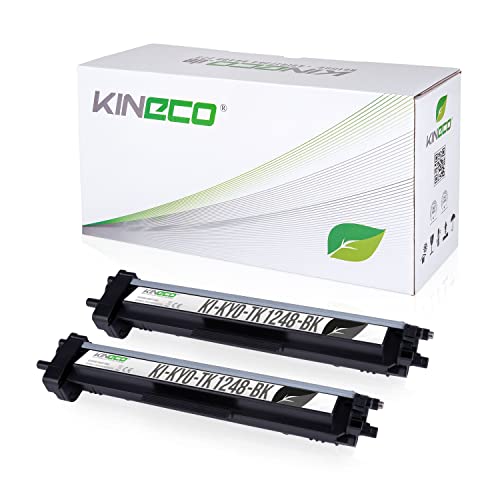Kineco 2 Toner kompatibel für Kyocera TK-1248 Ecosys PA2001 P2001w MA2001 MA2001w,Doppelpack- Schwarz von Kineco