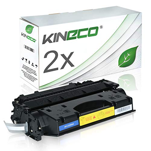 Kineco 2 Toner kompatibel mit HP CE505A/ 05A Laserjet P2035, Laserjet P2055D, Laserjet P2030 Series, Laserjet P2050 Series, Laserjet P2055DTN, Laserjet P 2057DM - Schwarz je 2.300 Seiten von Kineco