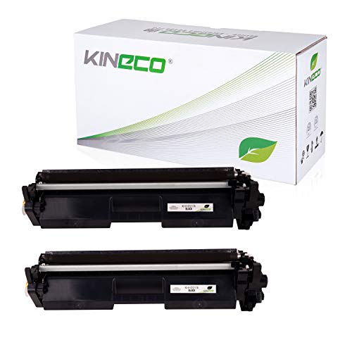 Kineco 2 Toner kompatibel mit HP CF217A 17A Laserjet Pro M102a Laserjet Pro M130fn Laserjet Pro M103a Laserjet Pro M130fw Laserjet Pro M102w Laserjet Prob M130nw Laserdrucker von Kineco