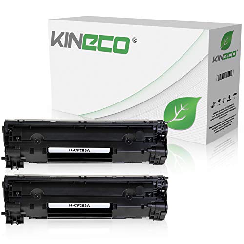 Kineco 2 Toner kompatibel mit HP CF283A Laserjet Pro MFP M125nw, M126nw, M127fw, M128fp - Schwarz je 1.500 Seiten von Kineco