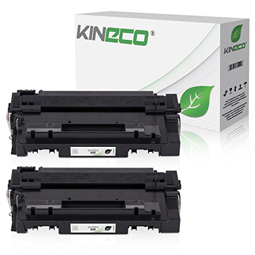 Kineco 2 Toner kompatibel mit HP Q7551A Laserjet M3027X MFP, M3035XS, P3003dn, P3004dn, P3005dn - 51A - Schwarz je 6.500 Seiten von Kineco
