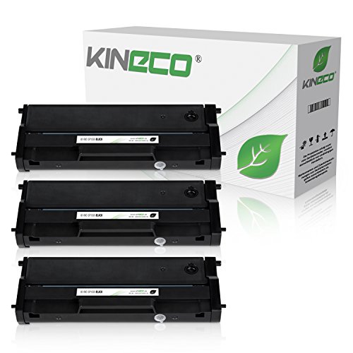 Kineco 3 Toner kompatibel mit Ricoh SP 150 Type-150 HC für Ricoh SP 150w, SP 150suw, SP 150su, SP 150 - Schwarz je 1.500 Seiten von Kineco