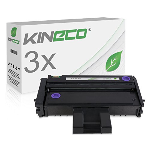 Kineco 3 Toner kompatibel mit Ricoh SP 277Nwx SP-277 Schwarz je 2600 Seiten von Kineco