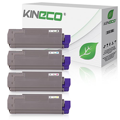 Kineco 4 Toner kompatibel mit Oki C612DN C612N von Kineco