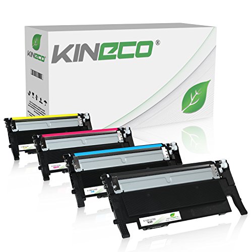 Kineco 4 Toner kompatibel mit Samsung CLT-P406C für Samsung CLP-360 CLP-365 CLX-3305FN CLX-3305FW CLX-3305W Xpress C460W C460FW C410W C467W von Kineco