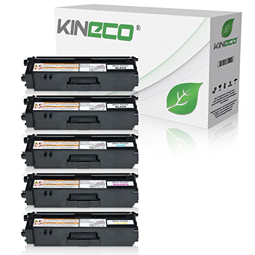 Kineco 5 Toner kompatibel für Brother TN-325 für Brother HL-4140CN, DCP-9055CDN, DCP-9270, HL-4150, HL-4570, MFC-9460CDW, MFC-9970, MFC-9560 - Schwarz je 4.000 Seiten, Color je 3.500 Seiten von Kineco