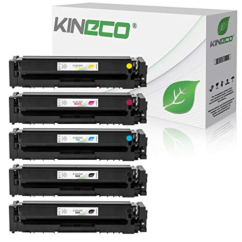 Kineco 5 Toner kompatibel mit Canon 054 054H i-Sensys LBP-621CW LBP-623CDW Serie MF-640 Serie MF-641CW MF-643CDW MF-645CX - 3025C002 3026C002 3027C002 3028C002 von Kineco