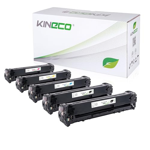 Kineco 5 Toner kompatibel mit HP Laserjet Pro Pro200 M251n Color M276 N NW Series - CF210X CF211A CF212A CF213A - Schwarz je 2.400 Seiten, Color je 1.800 Seiten von Kineco