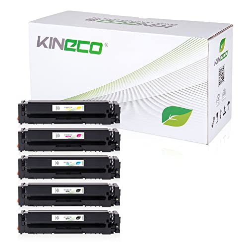 Kineco 5 Toner mit CHIP kompatibel für HP Color Laserjet Pro M255dw M255nw MFP M282nw MFP M283cdw MFP M283fdn MFP M283fdw W2210A W2211A W2212A W2213A 207A von Kineco