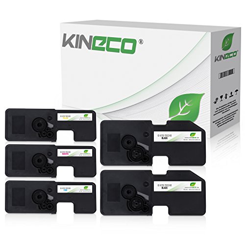 Kineco 5X Toner ersetzt TK5240 2X bk 1x CMY Multipack für Kyocera Ecosys M5526cdw P5026cdn von Kineco