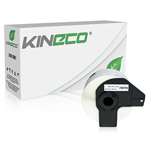Kineco Adress-Etiketten kompatibel für Brother DK11208-400 Stück - 38mm x 90mm P-Touch QL-1050 1060N 500 550 560 570 580 700 500 A BS BW 560 VP YX 580N 650TD 710W 720NW - WEISS von Kineco