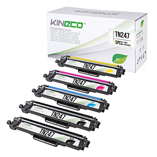 Kineco TN243CMYK Toner TN-247 TN247 kompatibel für Brother MFC-L3750CDW HL-L3210CW DCP-L3550CDW HL-L3230CDW MFC-L3770CDW MFCL3750CDW (2xBlack,1x Cyan,Magenta,Yellow) von Kineco