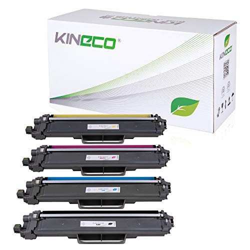 Kineco TN243CMYK Toner kompatibel für Brother Drucker MFC-L3750CDW HL-L3210CW DCP-L3550CDW HL-L3230CDW MFC-L3770CDW MFCL3750CDW TN-243 TN243 (Black,Cyan,Magenta,Yellow) von Kineco