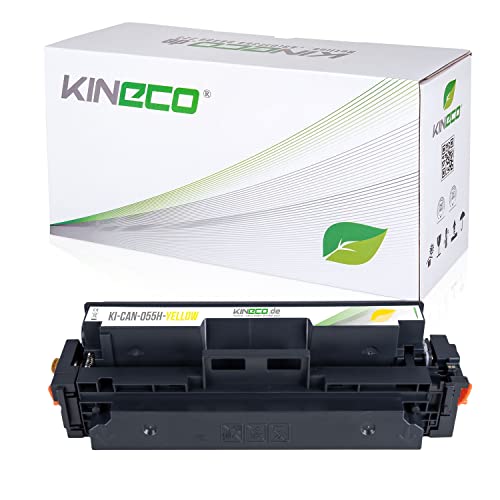 Kineco Toner kompatibel mit Canon 055H 055 für i-SENSYS MF744Cdw MF742Cdw LBP663Cdw MF746Cx LBP664Cx MF740C LBP660C ,Yellow 5.900 Seiten von Kineco