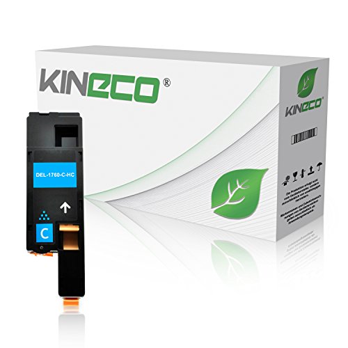 Kineco Toner kompatibel mit Dell C1760nw, 1250c, C1765nfw, C1700 Series, 1350cnw, 1355cnw - Dell 593-11141 - Cyan 1.400 Seiten von Kineco