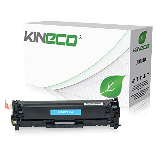 Kineco Toner kompatibel mit HP CE411A für HP Laserjet Pro 300 Color M351a, MFP M375nw, Laserjet Pro 400 Color M451dn dw nw, M475dn dw - 305A - Cyan 2.600 Seiten von Kineco