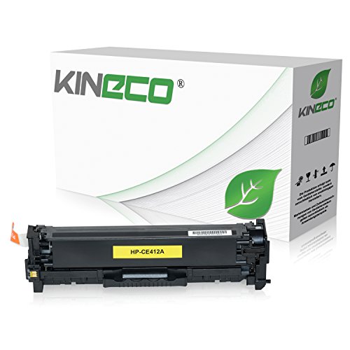 Kineco Toner kompatibel mit HP CE412A für HP Laserjet Pro 300 Color M351a, MFP M375nw, Laserjet Pro 400 Color M451dn dw nw, M475dn dw - 305A - Yellow 2.600 Seiten von Kineco